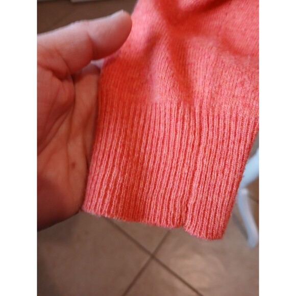 Nougat Womens London Orange Ruched Cropped Shrunken Sweater Lambswool Blend Sz 2 - Picture 6 of 16